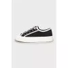 Black and white textile sneakers 