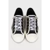 Black and white textile sneakers 