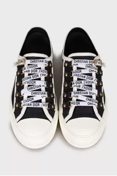 Black and white textile sneakers 