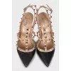 Rockstud leather shoes