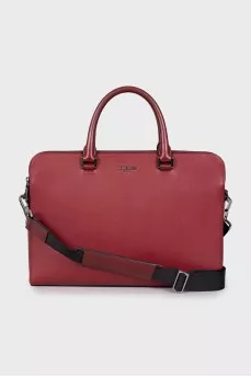 Burgundy briefcase bag