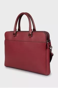 Burgundy briefcase bag