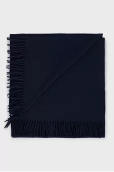 Navy blue wool scarf