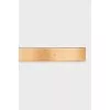 Leather belt with golden buckle