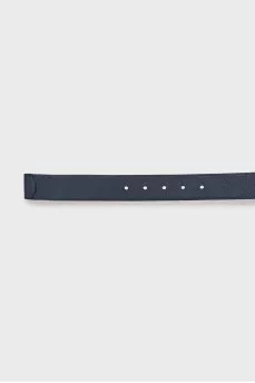 Navy blue leather belt