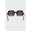 Rectangular black sunglasses