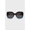Sunglasses with frosted temples