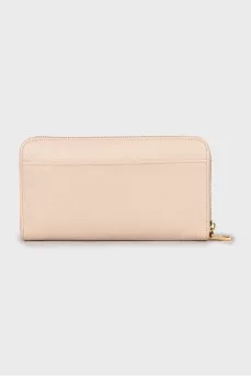 Beige leather wallet