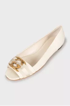 Ballerinas with golden logo