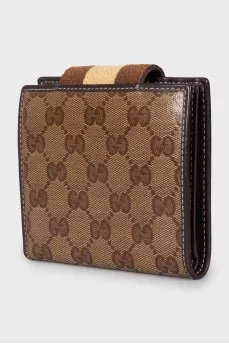 Wallet in print with brand logo