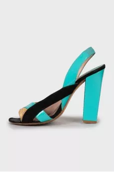 Mixed color sandals