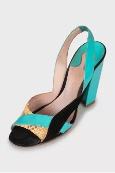 Mixed color sandals