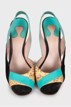 Mixed color sandals