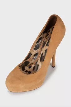 Brown suede shoes