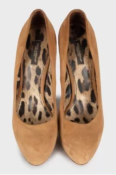 Brown suede shoes