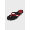 Red flip flops