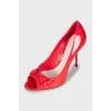 Pink patent leather shoes