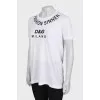 White T-shirt with brand logo