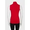 Red ruffled top
