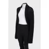 Black rib knit cardigan
