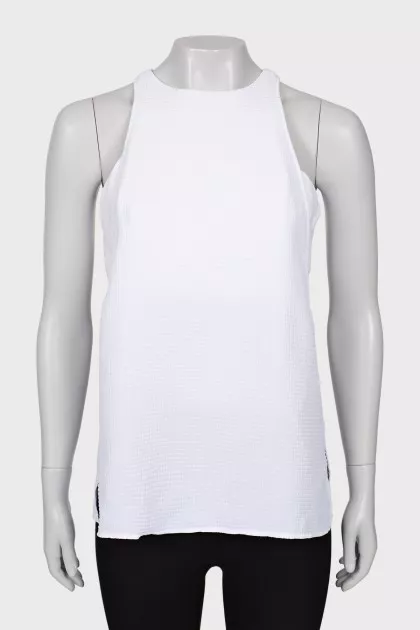 White tank top with slits