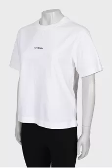 White T-shirt with brand logo