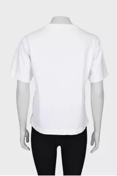 White T-shirt with brand logo