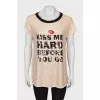 T-shirt decorated with sequins