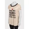 T-shirt decorated with sequins