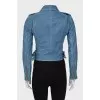 Blue leather jacket