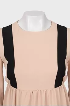 Beige tie dress