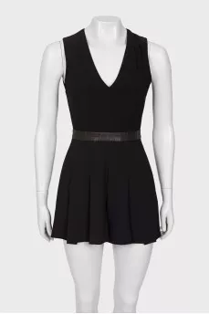 Black V-neck jumpsuit
