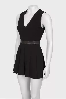 Black V-neck jumpsuit