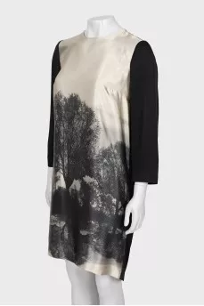 Black and white patterned dress