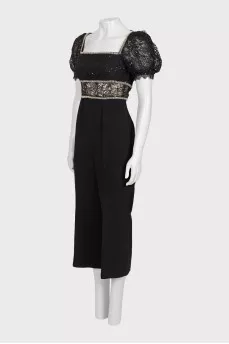 Jumpsuit with embellished top