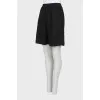 Black linen shorts