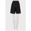 Black linen shorts
