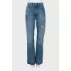 Light blue distressed jeans