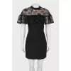Black dress with lace top