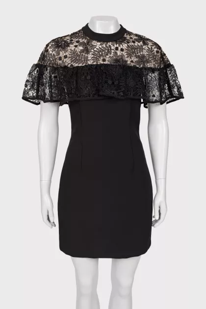 Black dress with lace top