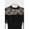 Black dress with lace top