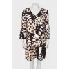 V-neck print dress