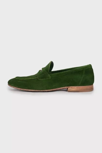 Men's green loafers