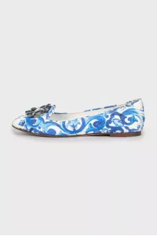 Textile ballerinas in print