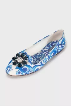 Textile ballerinas in print
