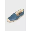 Quilted leather espadrilles