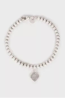 Silver bracelet with pendant 