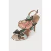 Sandals decorated with embroidery and beads
