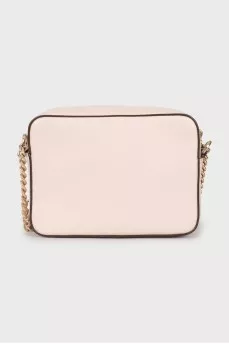 Beige mini bag with key chain