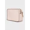 Beige mini bag with key chain